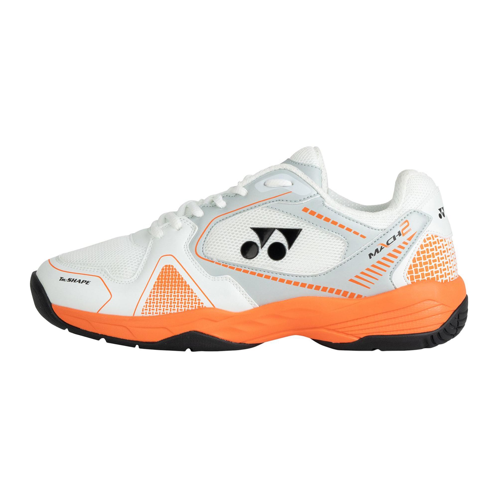 BADMINTON SHOES MEN MACH 2 WHITE / BURNT ORANGE