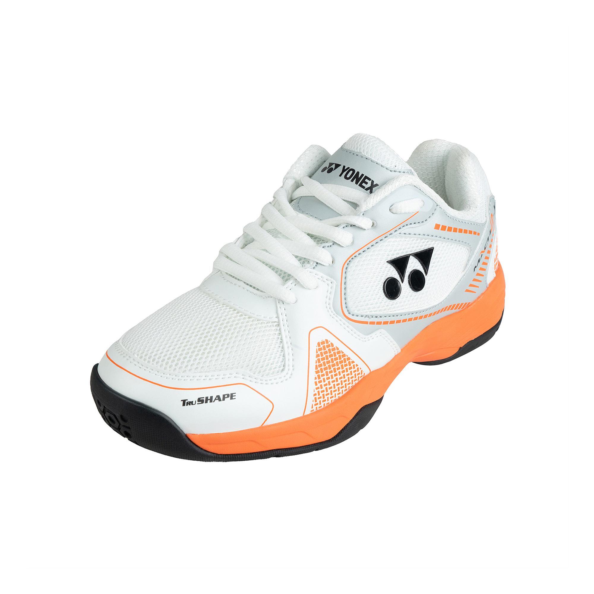 JUNIOR BADMINTON SHOES MACH 2 JR WHITE / BURNT ORANGE