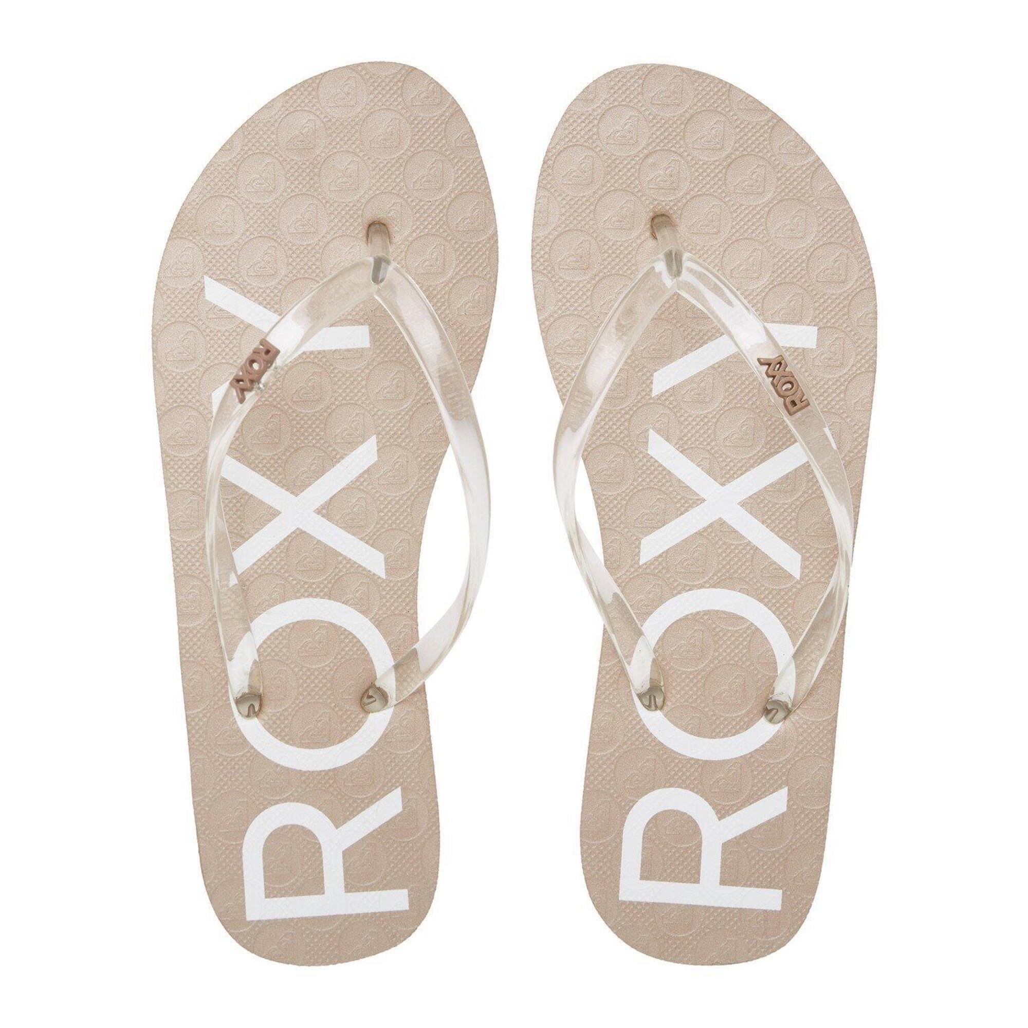Roxy - Sandales Viva Jelly Beige Femme - Mule - Beige|multicolore - Decathlon