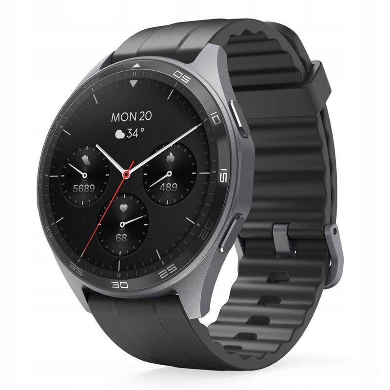 Smartwatch Zegarek Sportowy Hama Fit Watch 7010 GPS AMOLED okrągły czarny