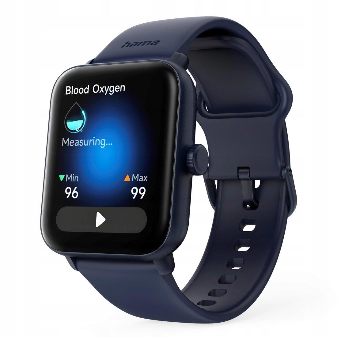HAMA Smartwatch 6010 GPS, 44 mm, Telefonfunktion, Blau 2/7