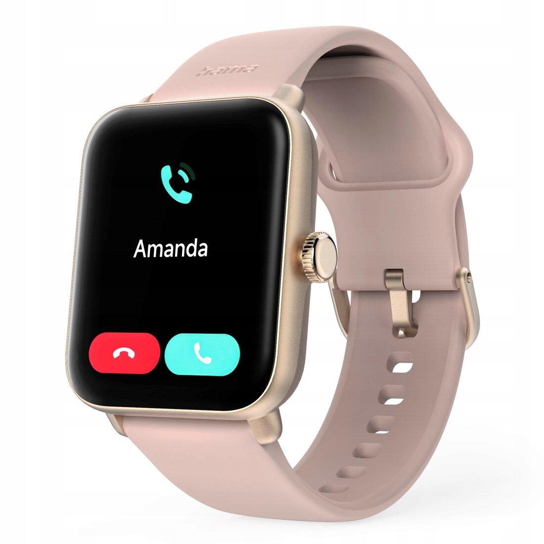 Hama Smartwatch 6010 GPS TFT-Display Telefoonfunctie Waterdicht 1.65 Inch Rosé 3/7