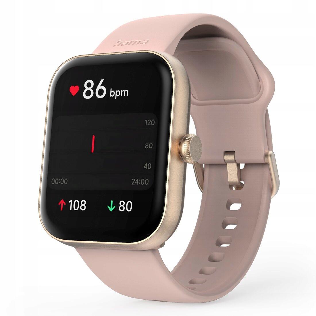 Hama Smartwatch 5000 Telefoonfunctie Slaapanalyse Waterdicht 1,65 inch Rosé 2/7