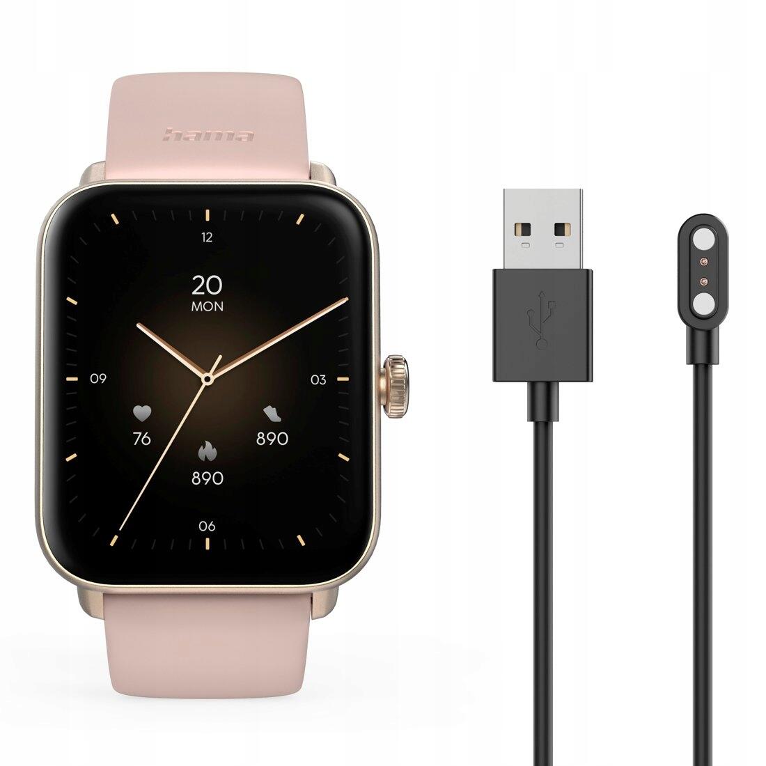 Hama Smartwatch 6010 GPS TFT-Display Telefoonfunctie Waterdicht 1.65 Inch Rosé 6/7