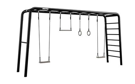 BERG PlayBase Extra Large + Active Set, mit 2 Schaukeln, Trapez & Ringe