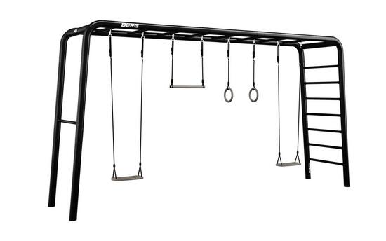 BERG PlayBase Extra Large + Active Set, mit 2 Schaukeln, Trapez & Ringe