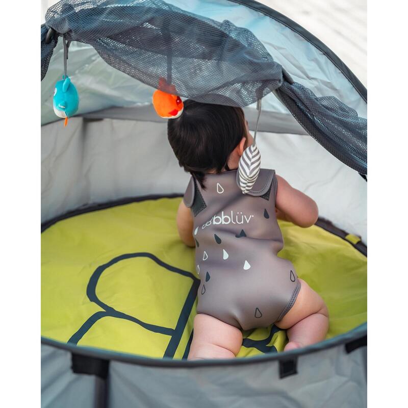 Costum din neopren pentru bebelusi (0-6 luni) bblüv Wräp 2.0 Sand