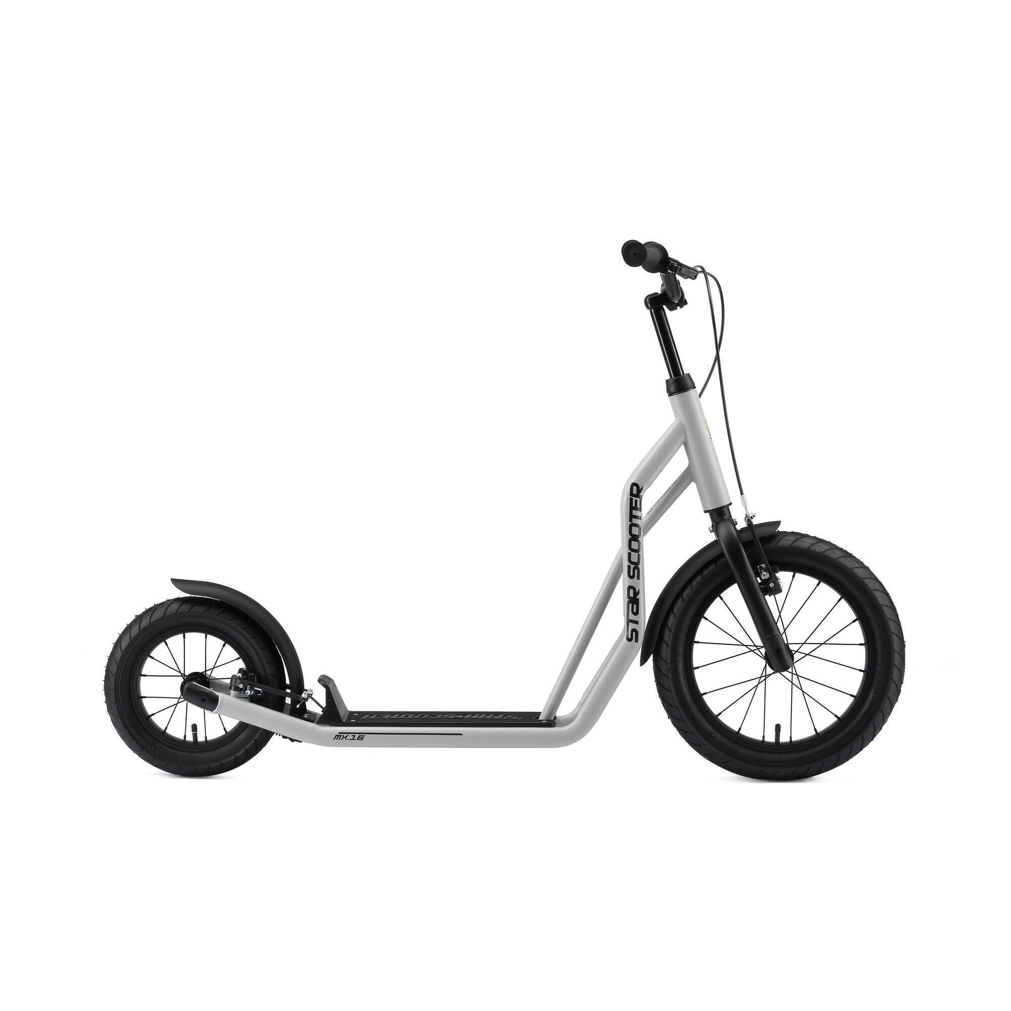 Star Scooter - Trottinette Grandes Roues 16", Pour Enfants De 8 Ans, Pneus Gonflables, Mixed - Trottinette - Gris - Taille Unique - Decathlon