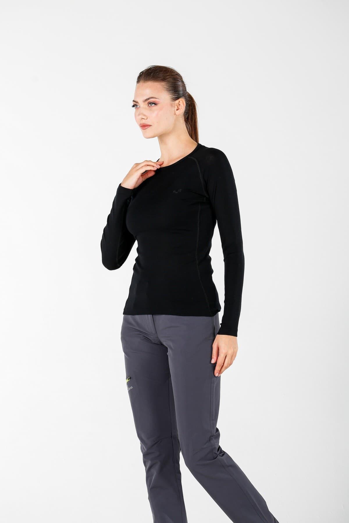 Alize - damska koszulka termoaktywna 100% merino (195 g/m²) S, Czarny 4/4