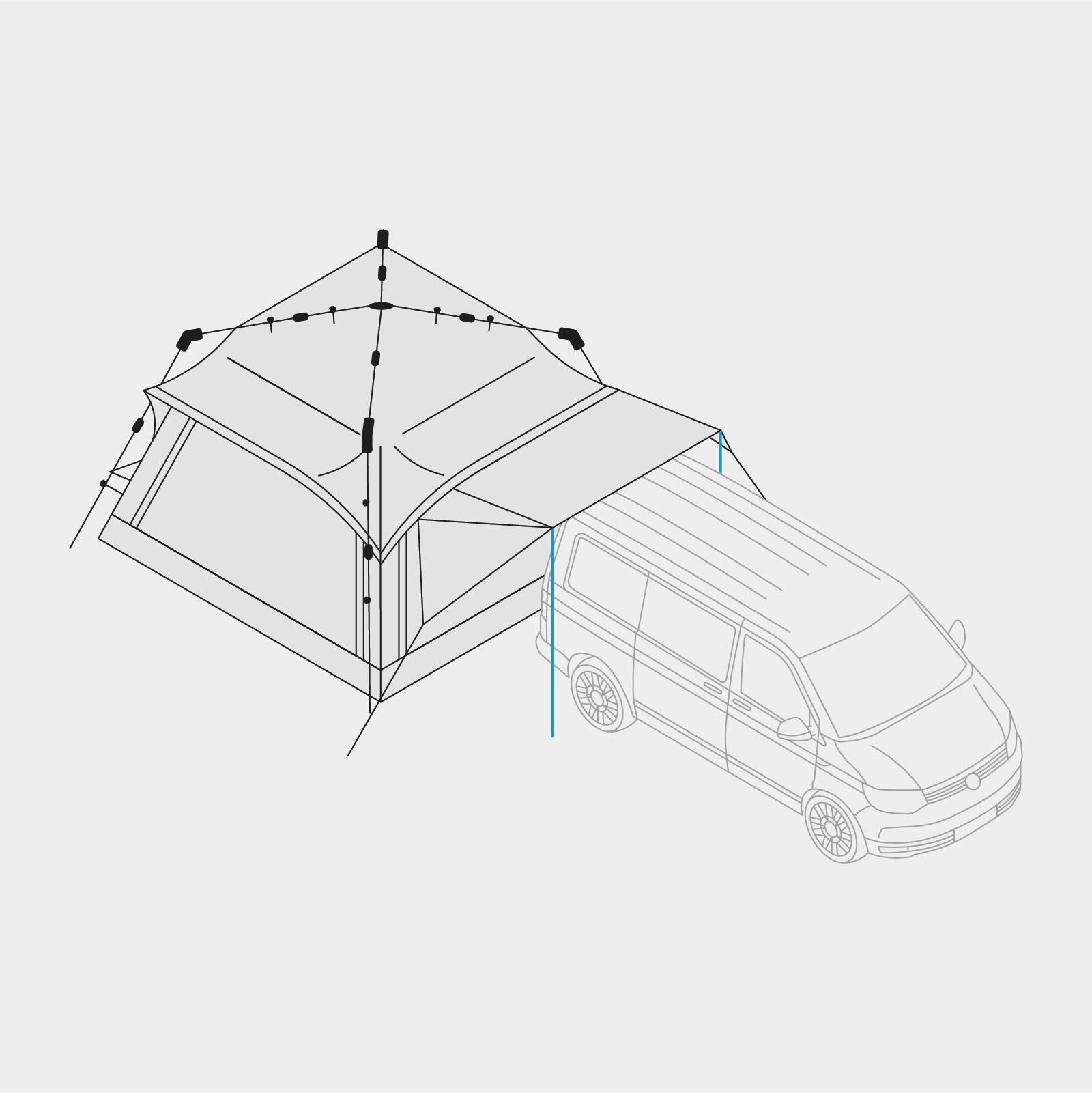 Auvent de bus universel autoportant Quick Base Quick-Up Auvent à montage rapide 7/7