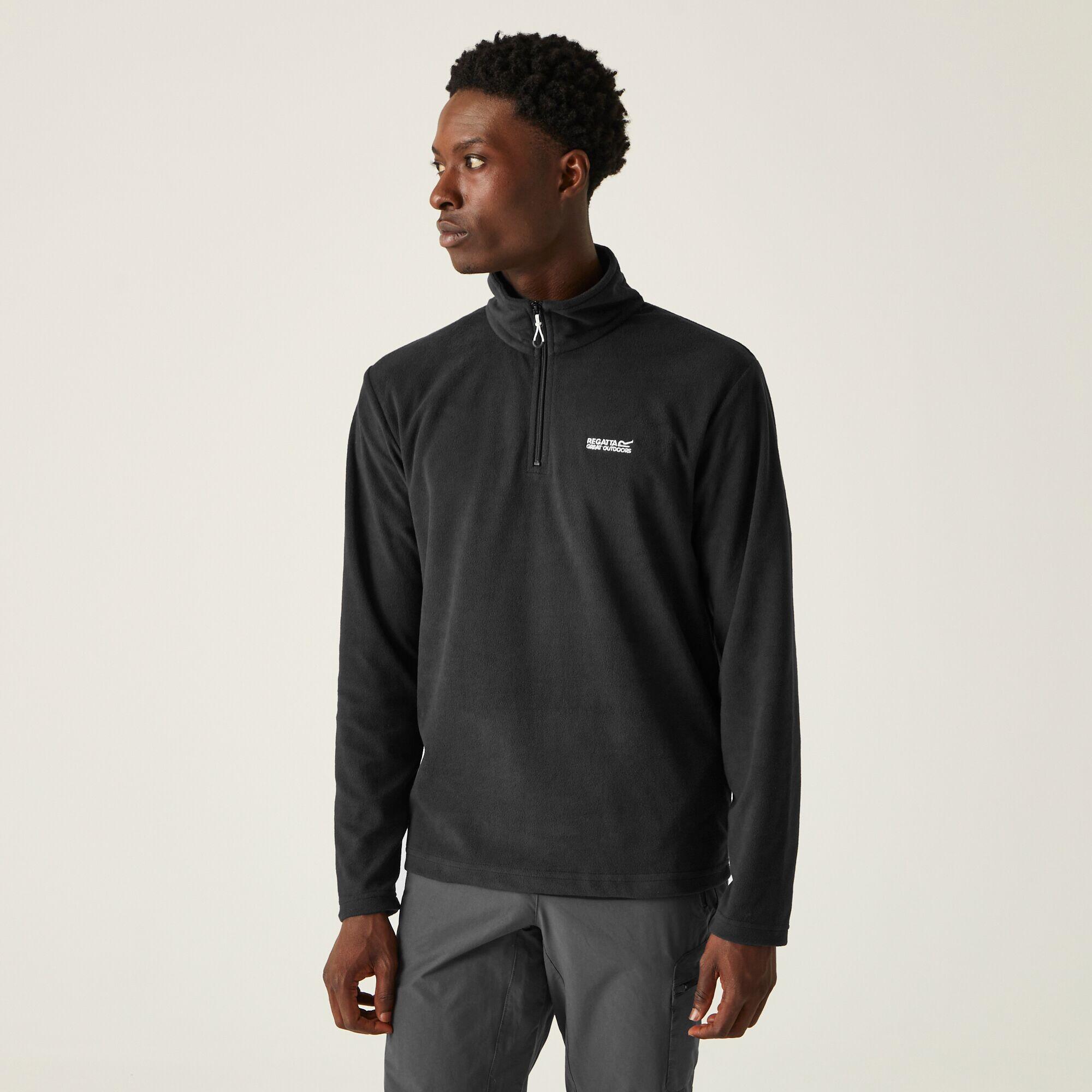 Regatta - Thompson Homme Lightweight Half Zip Hiking Fleece - Polaire - Noir - 56 3xl - Decathlon