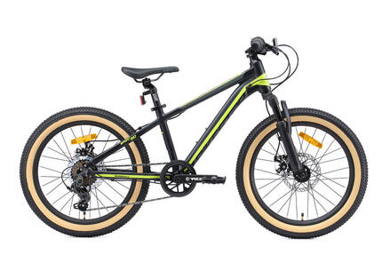 VTT 20" aluminium, vélo enfant 6 ans, semi-rigide, 21 vitesses, frein à disque