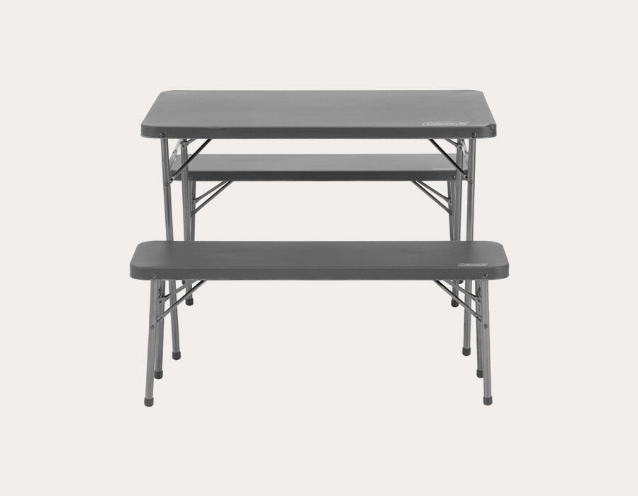 4 Person Pack-Away SET Folding All-in-One Steel Table & Chair | Compact & Foldable Set for Camping, Picnic, Garden, Outdoor & Indoor Use