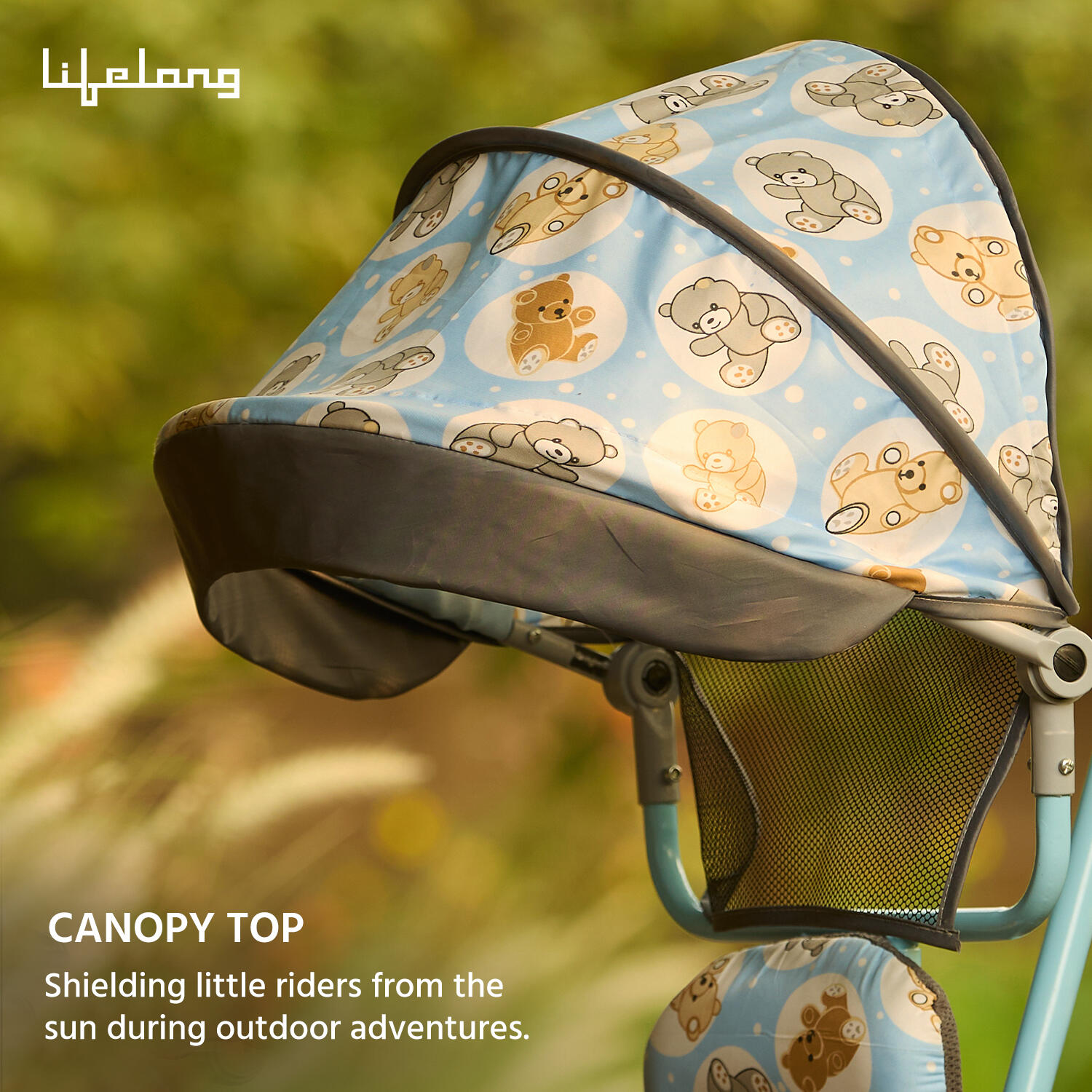 Lifelong Kids Parental Control Tricycle with Hood,Harness,EVA Wheels, Bell & Storage Basket|Baby Trike|Age Group 1 Years to 4 Years Carrying Capacity upto 30 kg