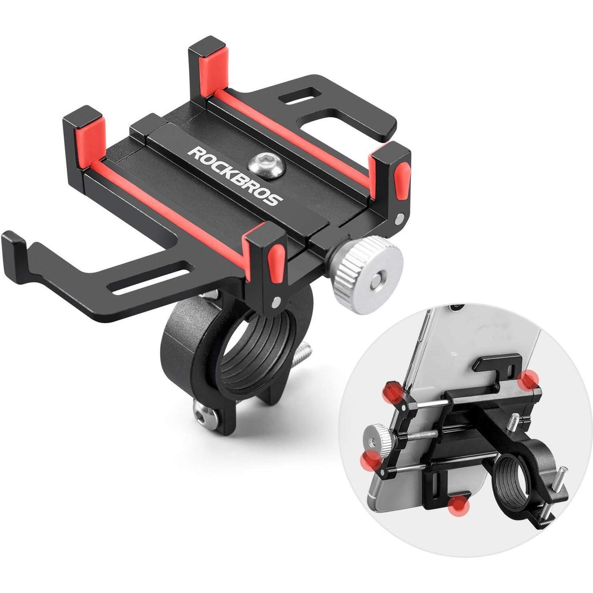 Rockbros - Rockbros Support Téléphone Vélo Moto, Rotation 360°, Silicone 3,5 À 6,5 Pouces - Support Smartphone - Noir|rouge - No Size - Decathlon