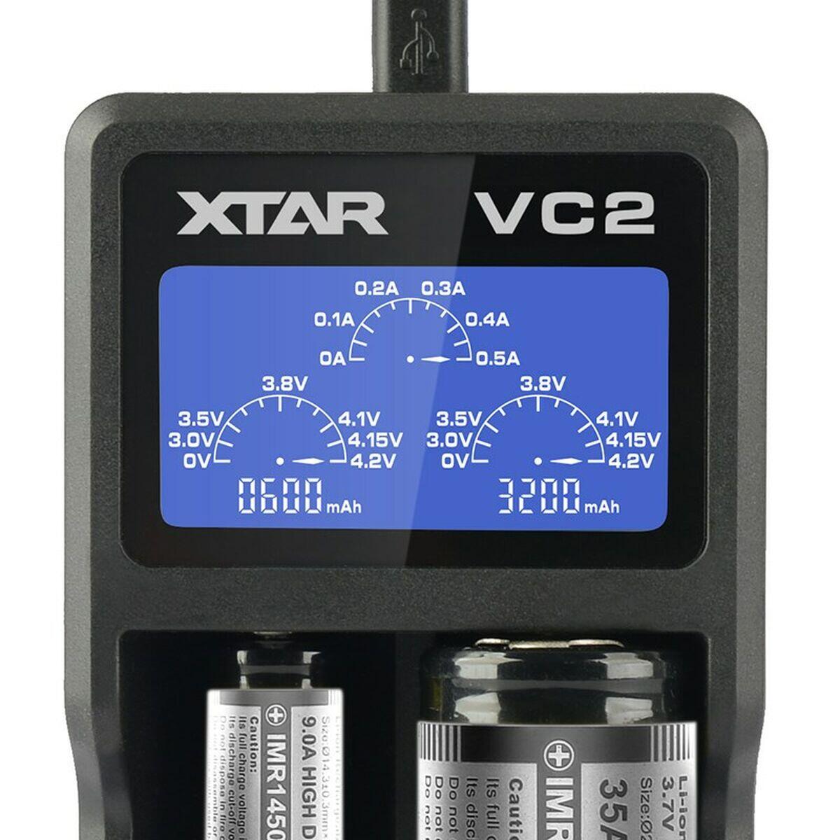 Carregador de bateria Xtar VC2 Tomada EU 4/5