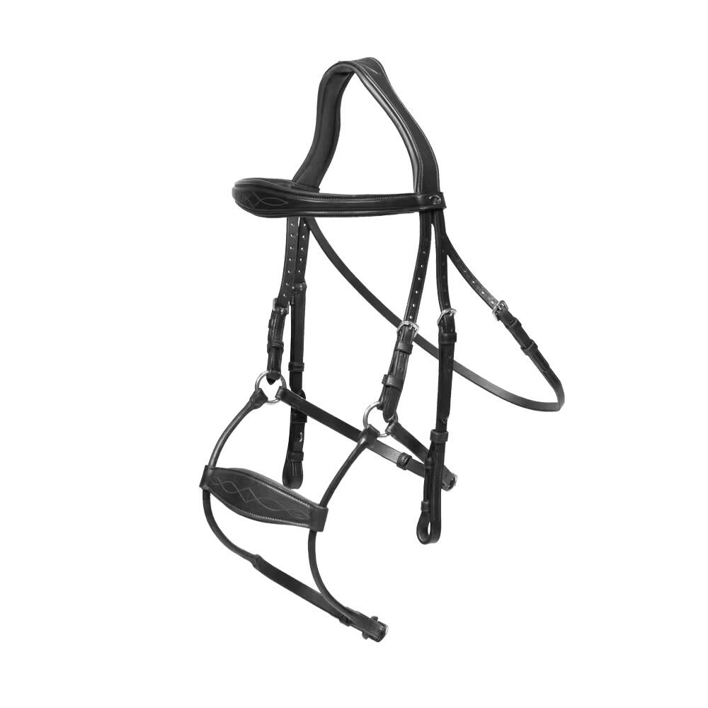 DY'ON Briglia da equitazione combinata all'inglese con nasello anatomico Dy'on Hybride