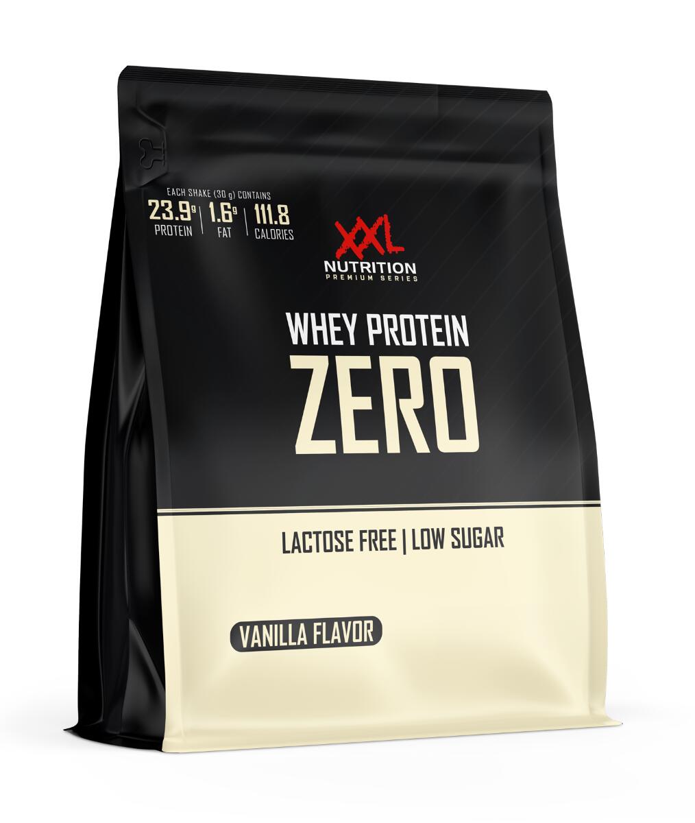 XXL NUTRITION Whey Protein Zero - Tot 24g Eiwit, Lactosevrij - Vanille - 1000 gram (33 shakes)