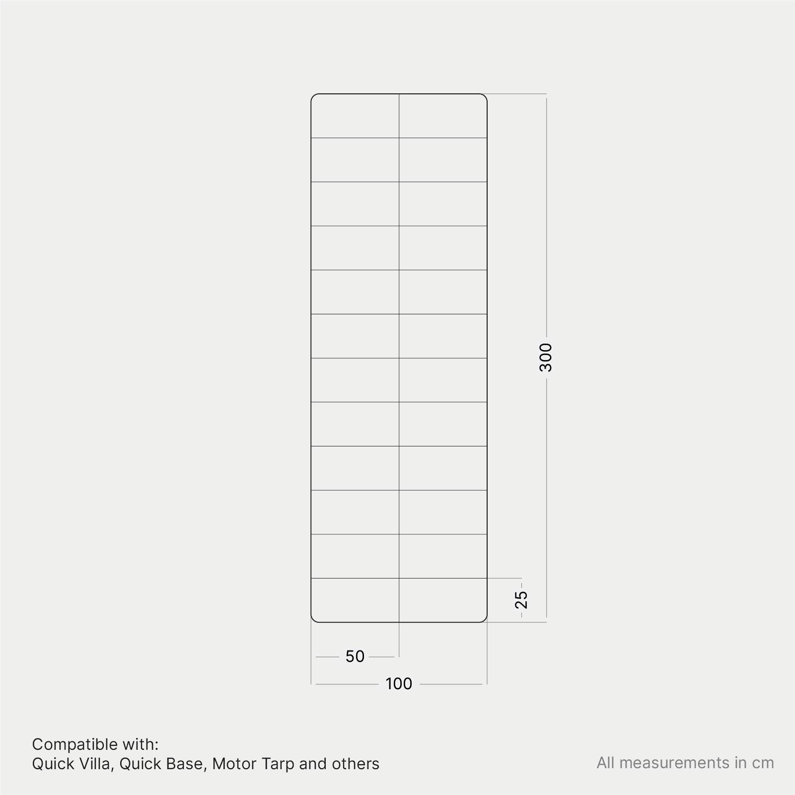 Tapis d'extérieur (300 x 100 cm) - Tapis de sol pour tente de camping avec pique 2/7