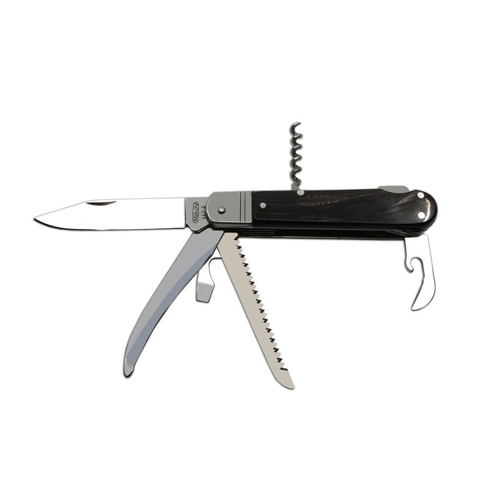 MIKOV Lovecký zavírací nůž 6dílný s pilkou, páráčkem a vývrtkou FIXIR - roh