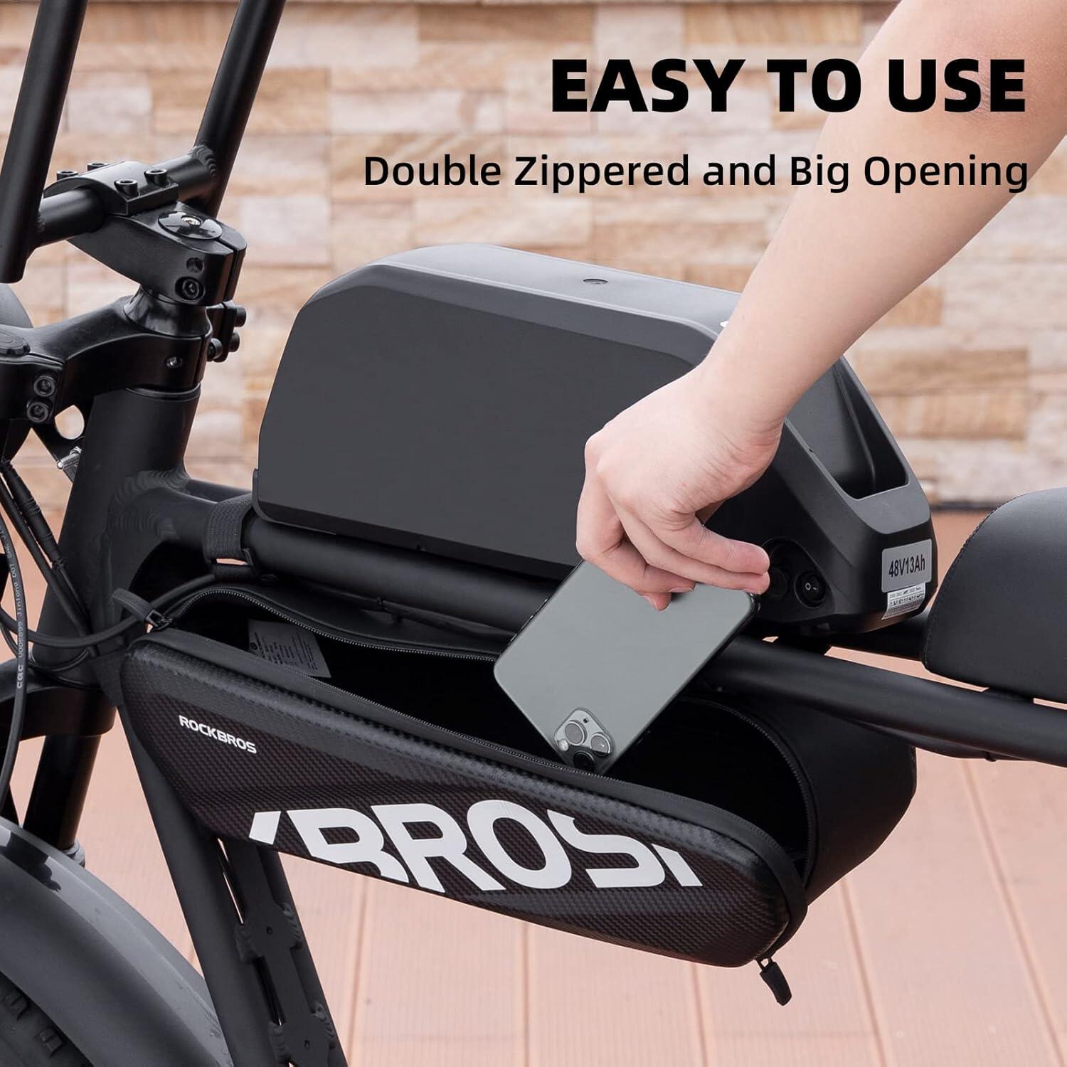 ROCKBROS Sacoche Cadre Vélo 4,5L Étanche Réfléchissante pour VTT et Vélo Élec 3/7