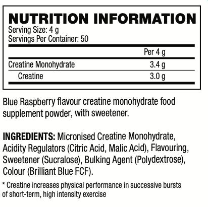 Créatine monohydrate - Creatine COR-Performance - Framboise Bleue Glacée 3/3