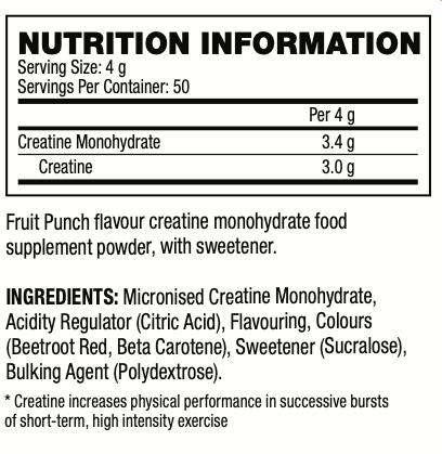Créatine monohydrate - Creatine COR-Performance - Punch aux Fruits 3/3