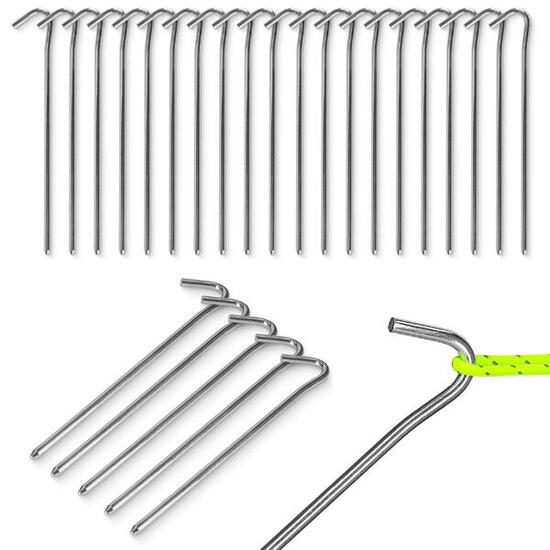 Zeltheringe 20er Set Stahl Erdnägel Bodenanker Camping MOUNTAIN GOAT