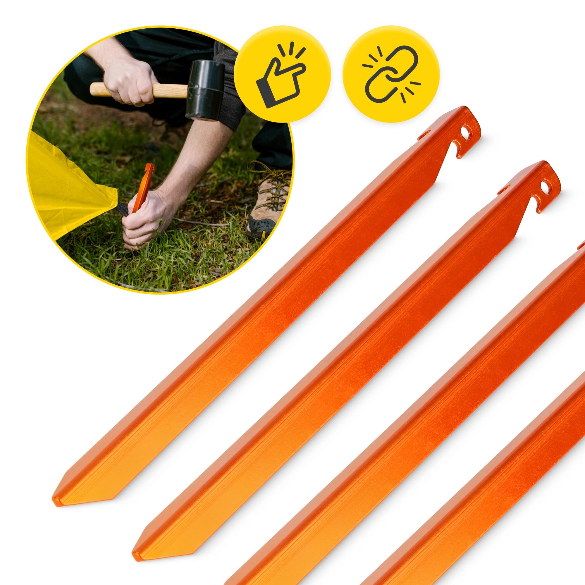 Śledzie aluminiowe do namiotu 18 cm V-kształtne 10 szt. 2/7