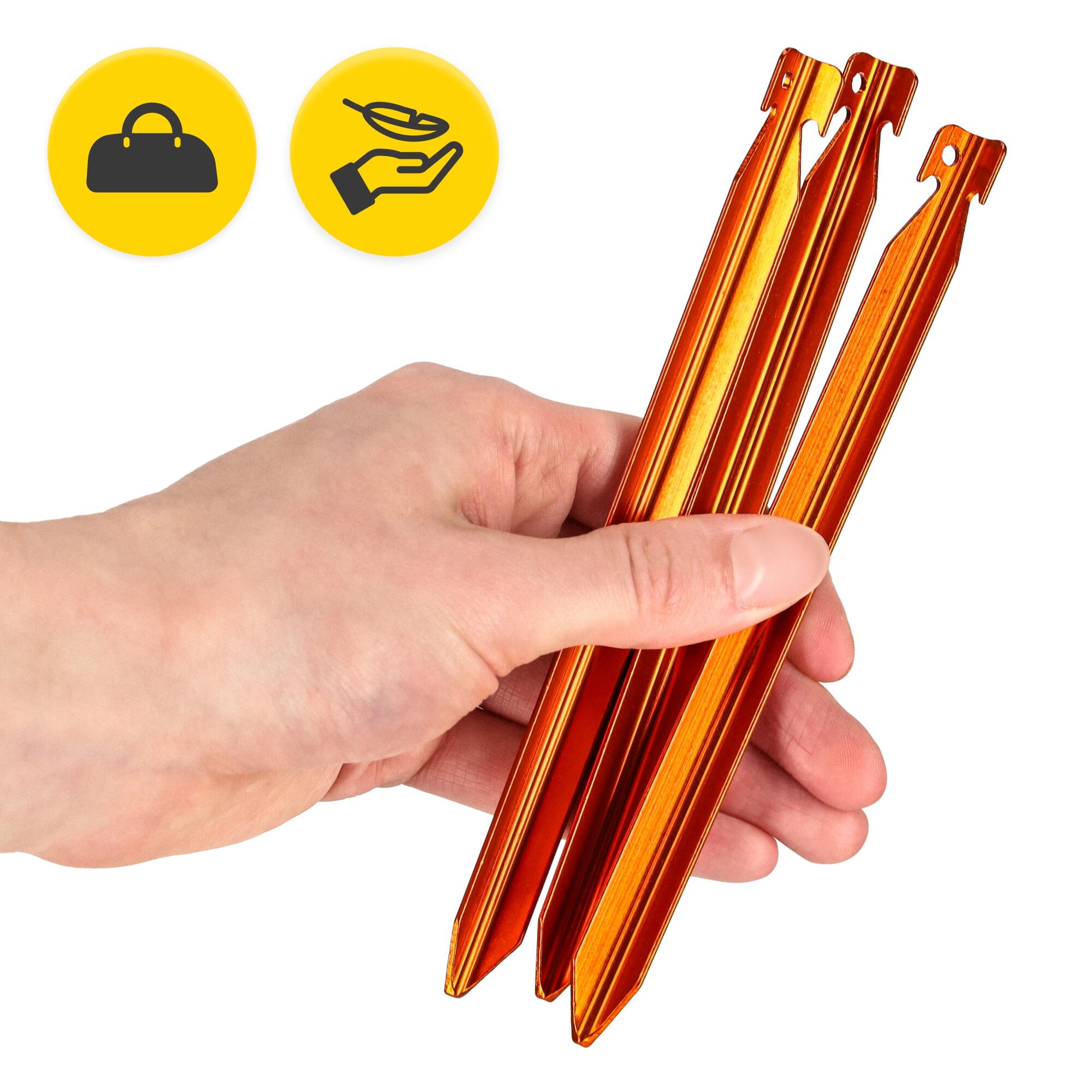 Śledzie aluminiowe do namiotu 18 cm V-kształtne 10 szt. 7/7
