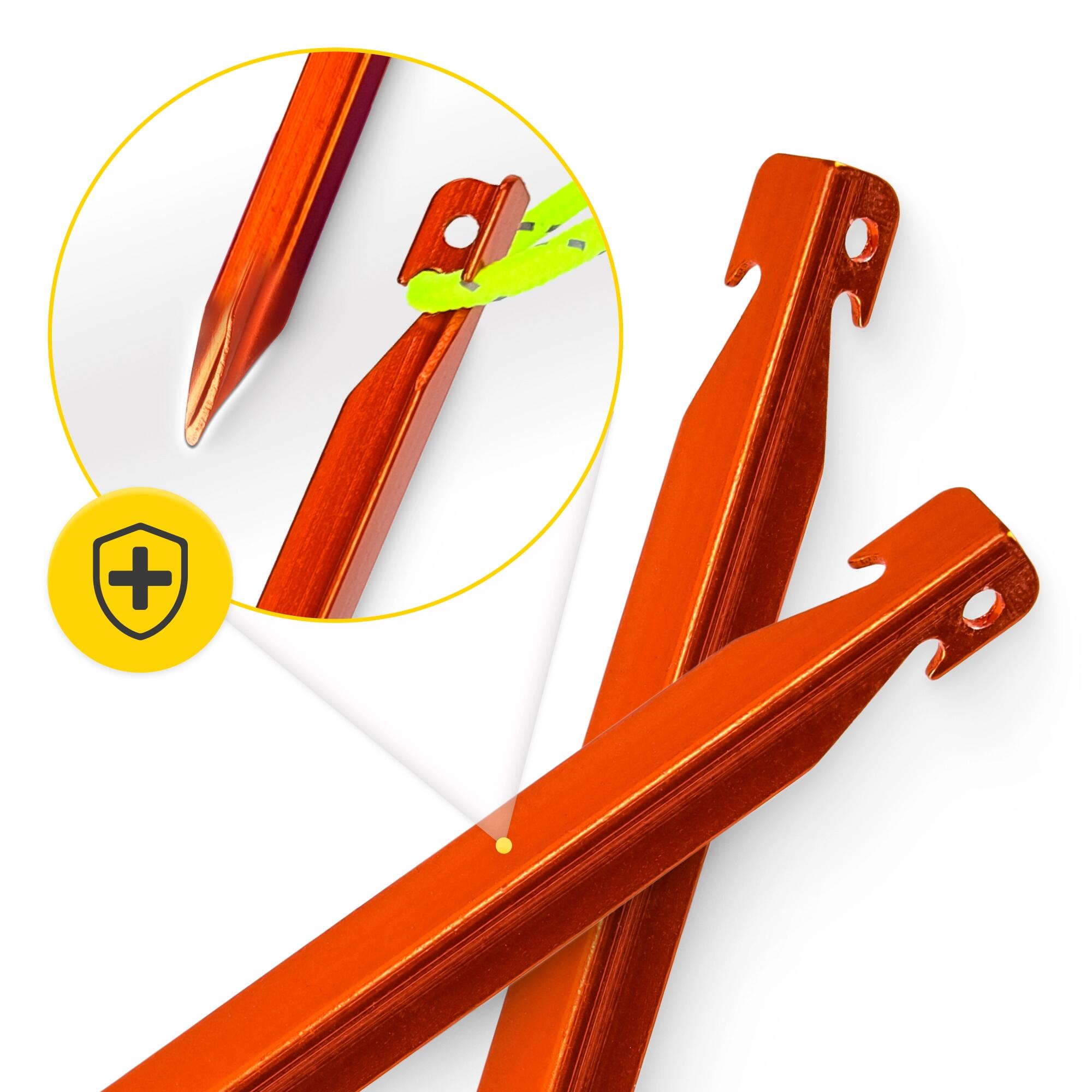 Śledzie aluminiowe do namiotu 18 cm V-kształtne 10 szt. 5/7