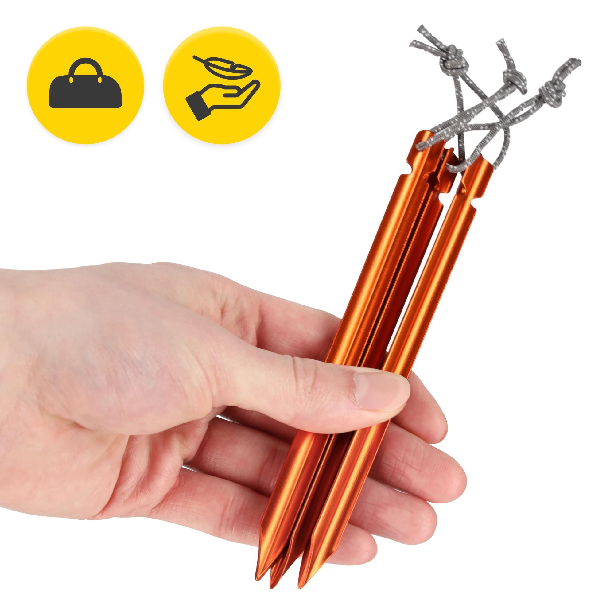 Śledzie aluminiowe do namiotu 15 cm trójkątne 10 szt. 7/7