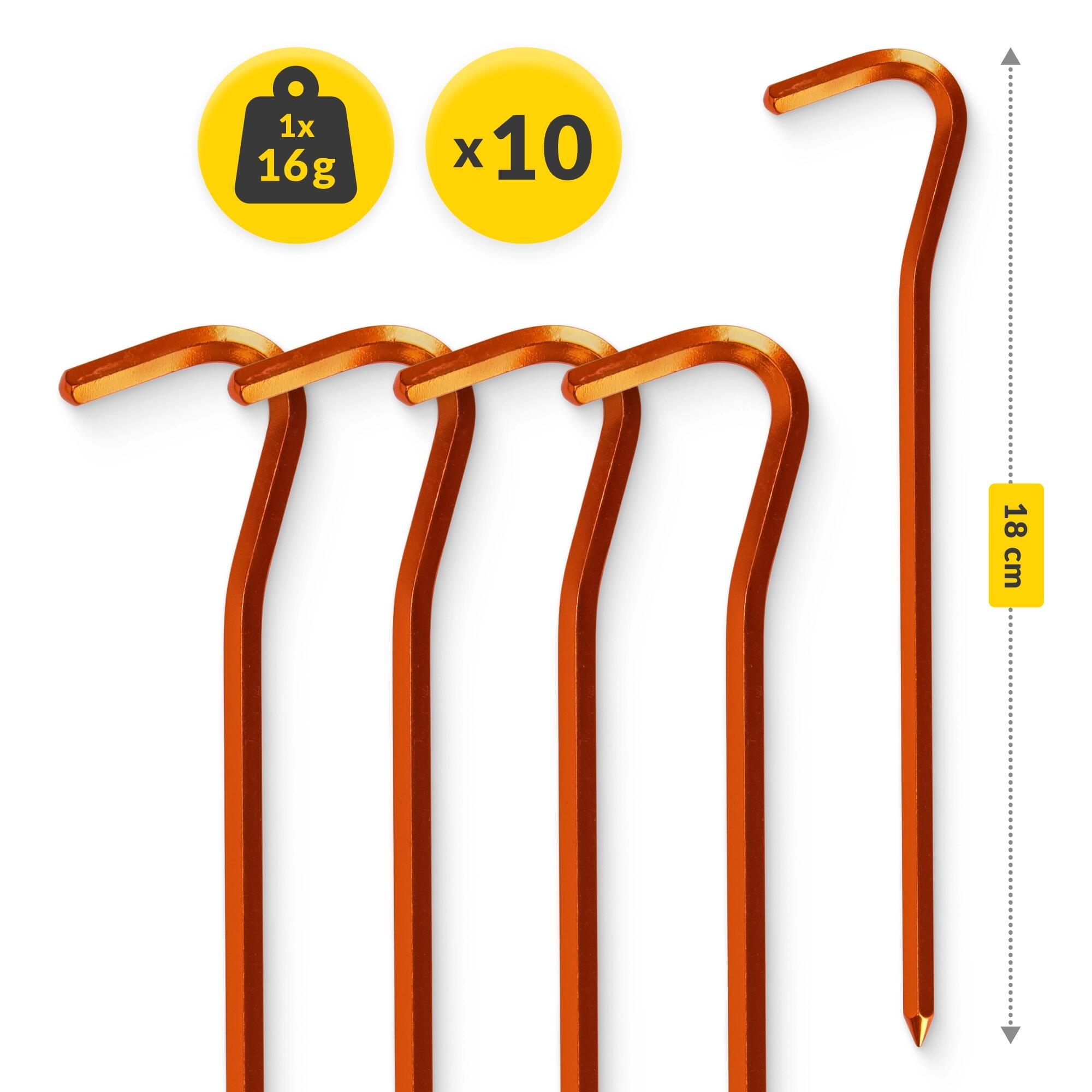 Śledzie aluminiowe do namiotu 10 szt. 4/7