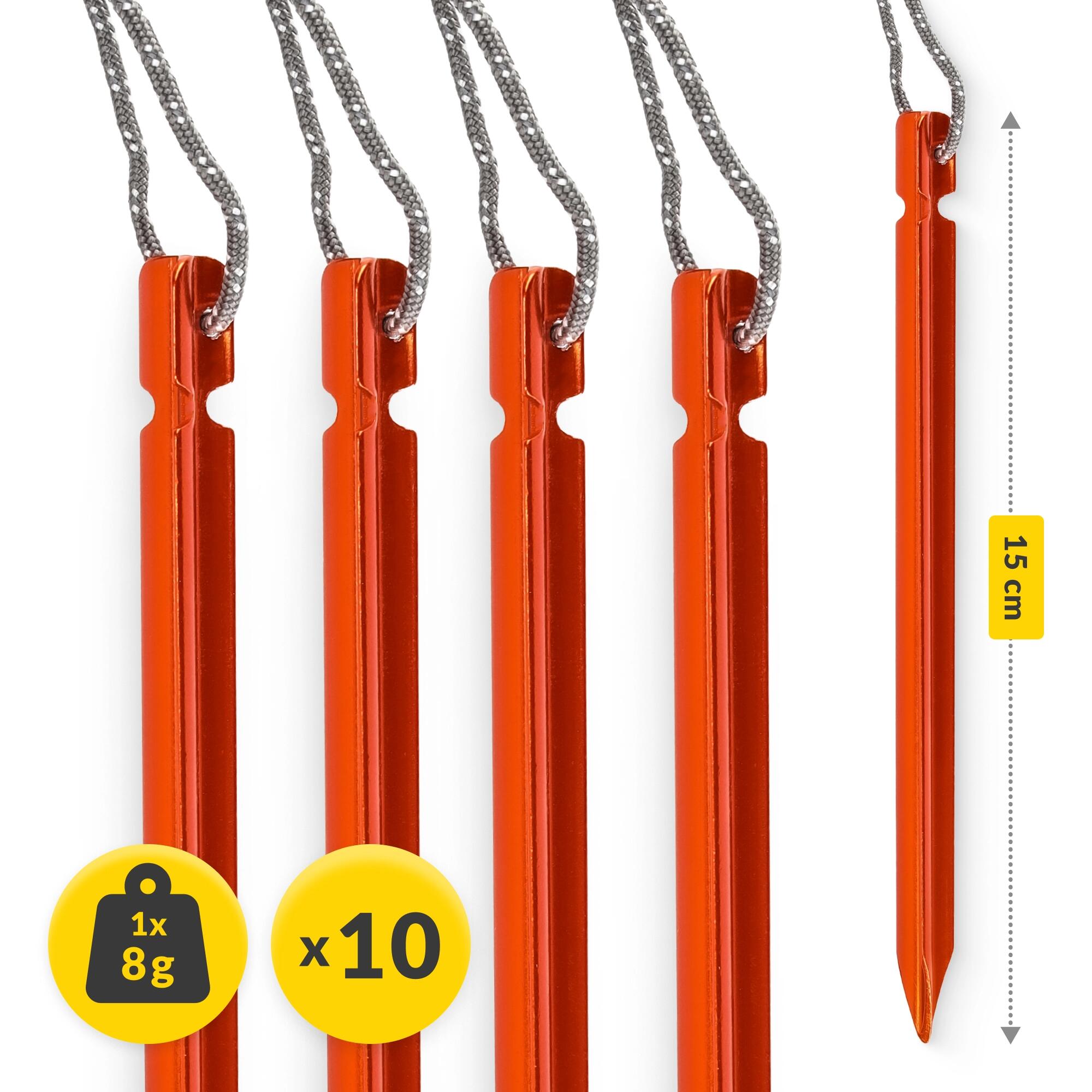 Śledzie aluminiowe do namiotu 15 cm trójkątne 10 szt. 4/7