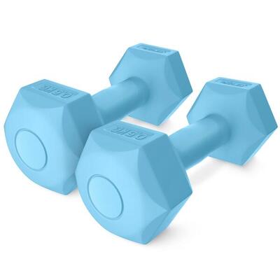 Dumbbells krachttraining bitumen hexagonaal antislip 2 stuks 4fizjo