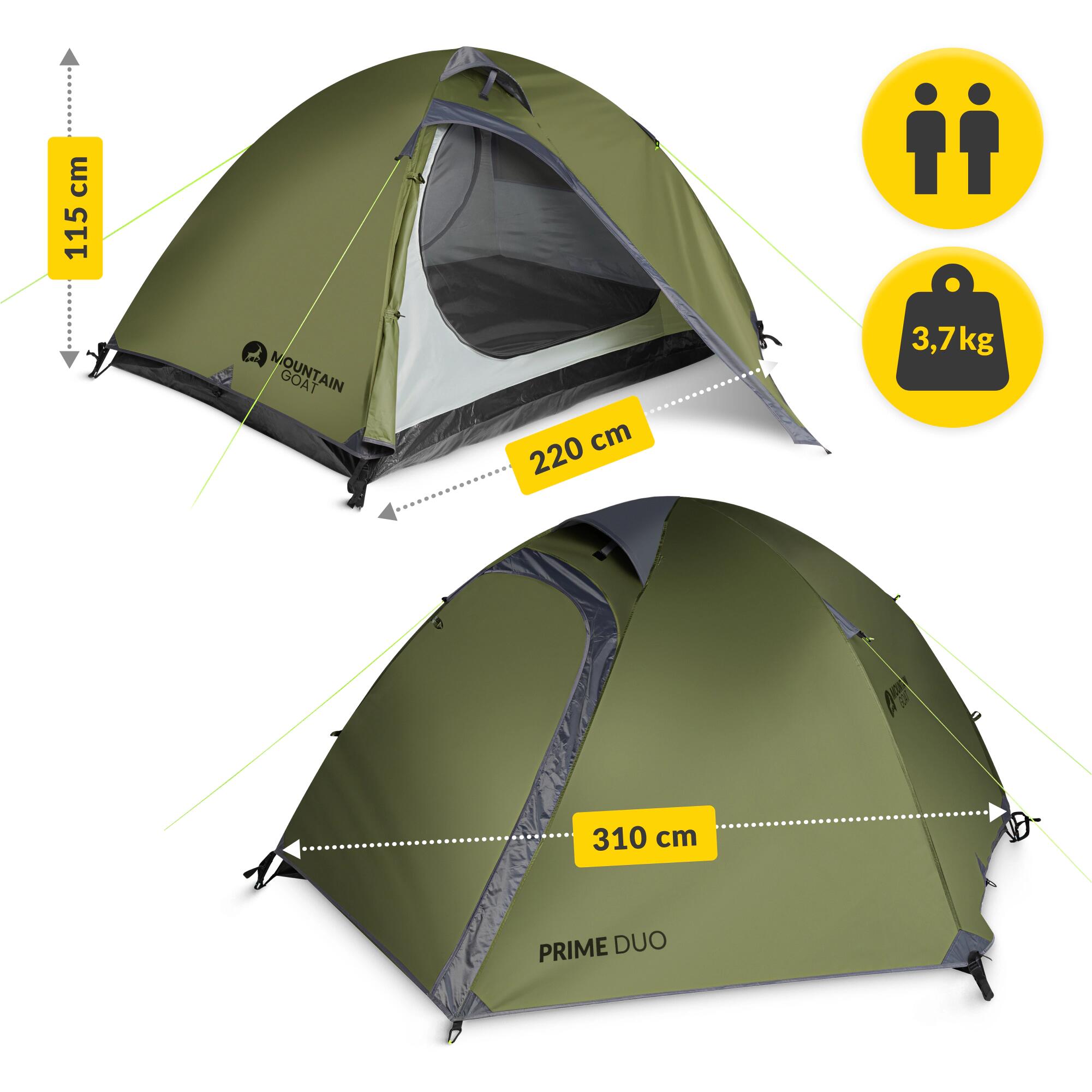 PRIME DUO MOUNTAIN GOAT – 2-Personen-Campingzelt 5/7
