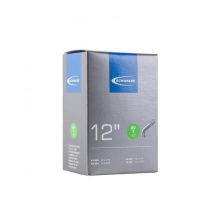 Chambre à air Schwalbe AV1 12" (47/62-203) avec valve automobile coudée à 45°...