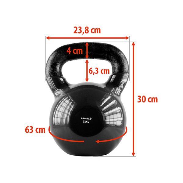 Kettlebell pokrytý vinylem HMS KNV32 6/6