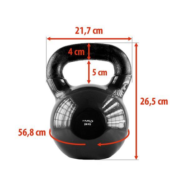 Kettlebell din fontă acoperit cu vinil KNV HMS