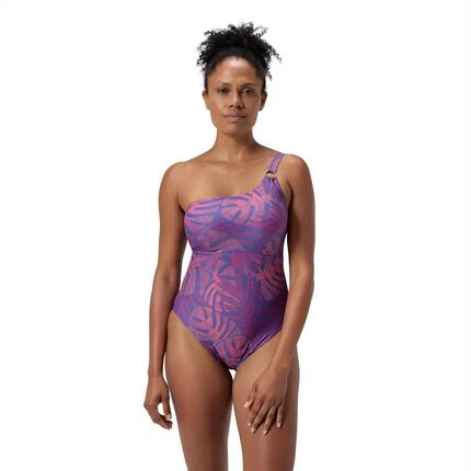 Maillot de bain une pièce asymétrique imprimé et gainant Speedo pour femme