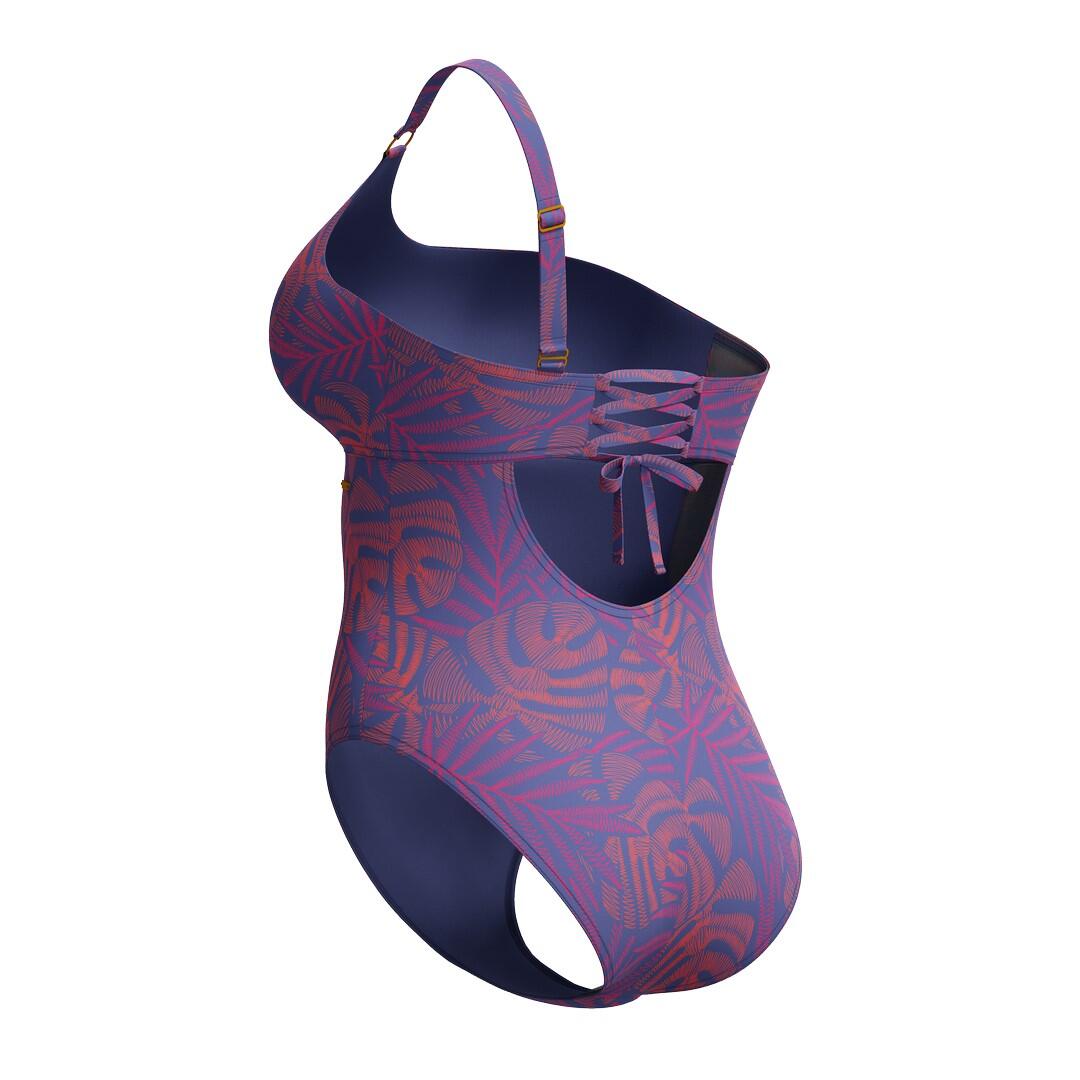 Maiô assimétrico estampado Speedo Shaping feminino 6/7