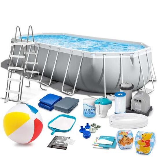 Basen ogrodowy stelażowy 610 x 305 x 122 cm zestaw 17w1 Intex 26798