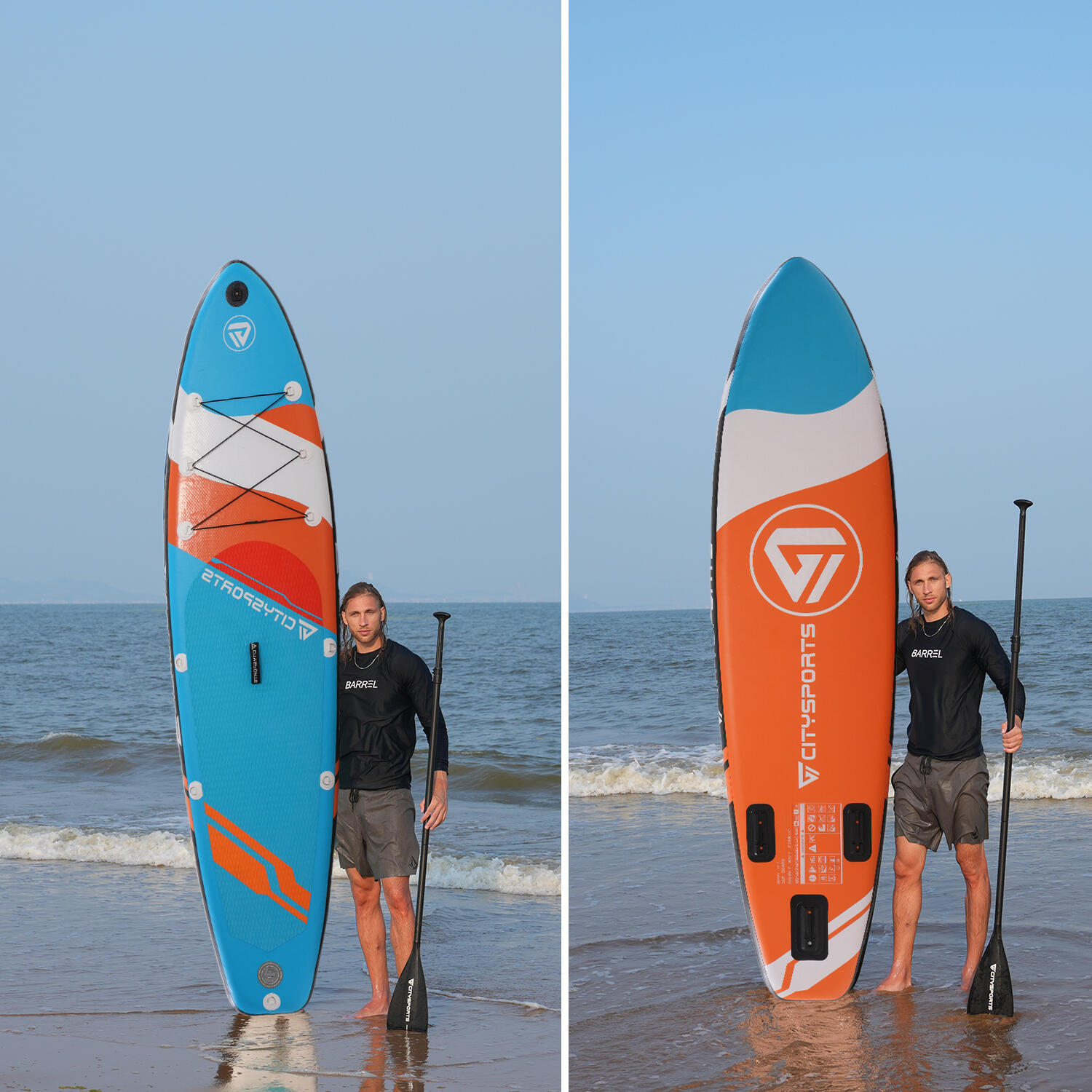 Tabla Paddle Surf CITYSPORTS Naranja Hinchable 320x80x15cm Accesorios 3/5
