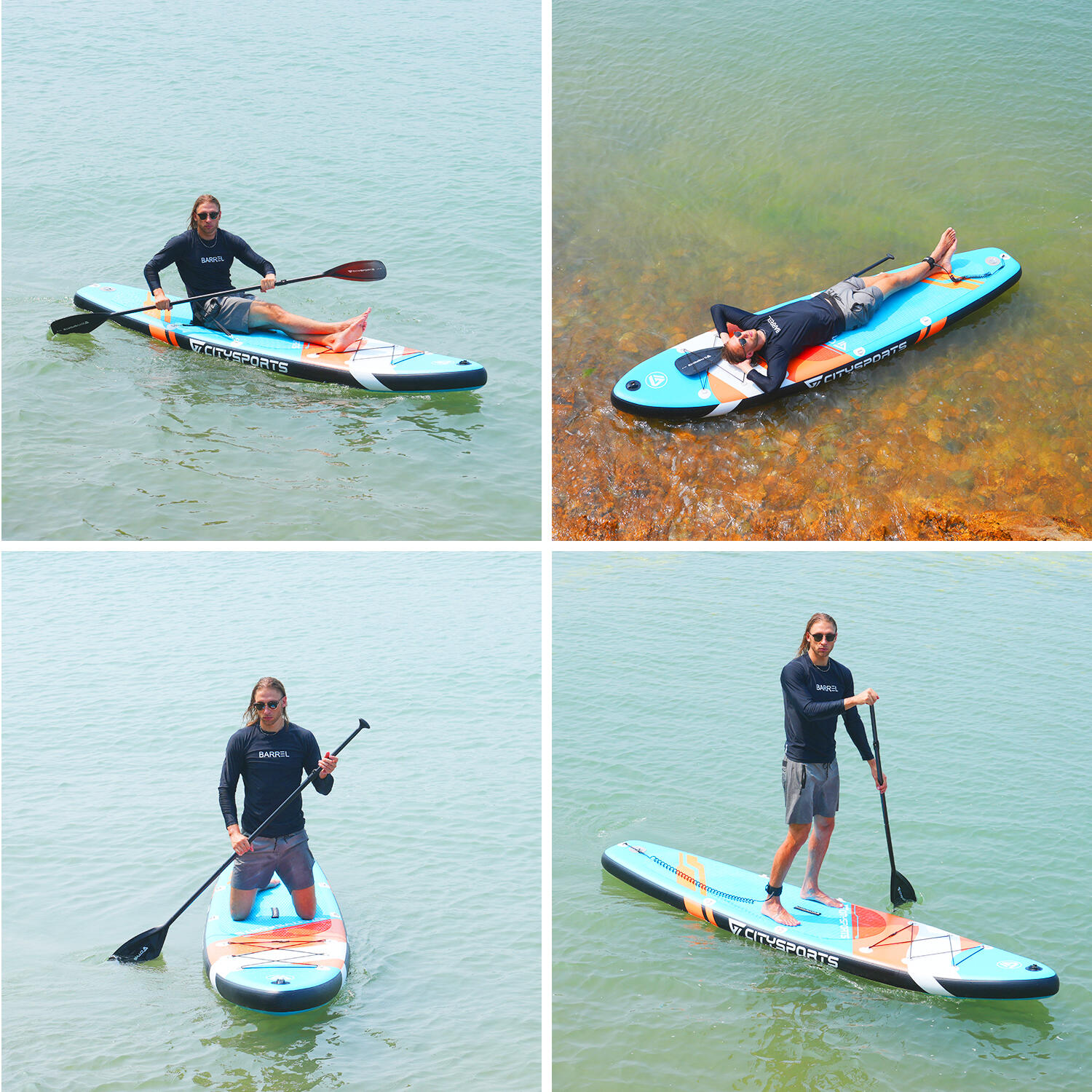 Tabla Paddle Surf CITYSPORTS Naranja Hinchable 320x80x15cm Accesorios 4/5