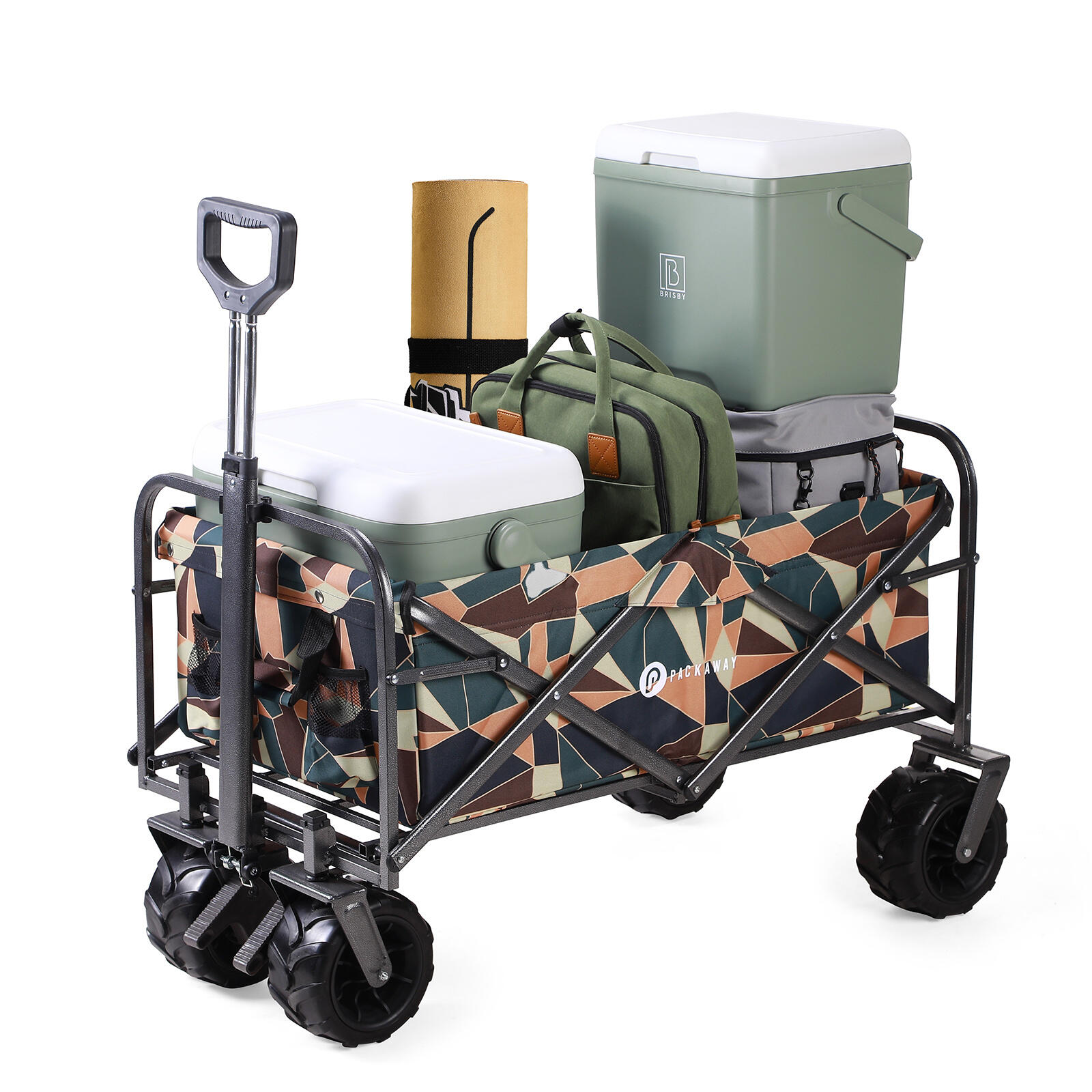 BRISBY Packaway XL faltbar Bolderkar abstrakte Farben 80 kg