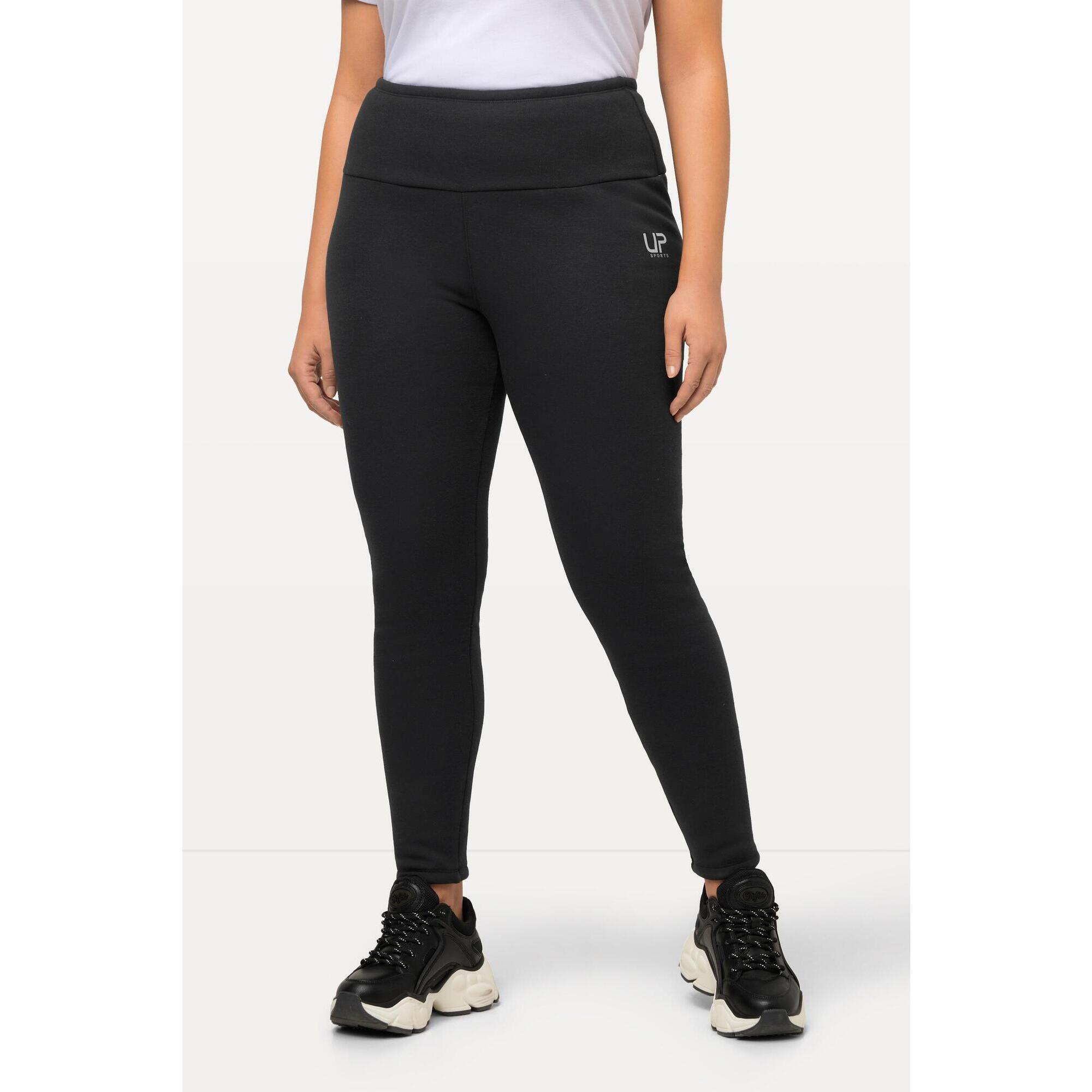 Ulla Popken - Femme Legging High Waist Doublure Fausse Fourrure - Legging - Noir - Decathlon