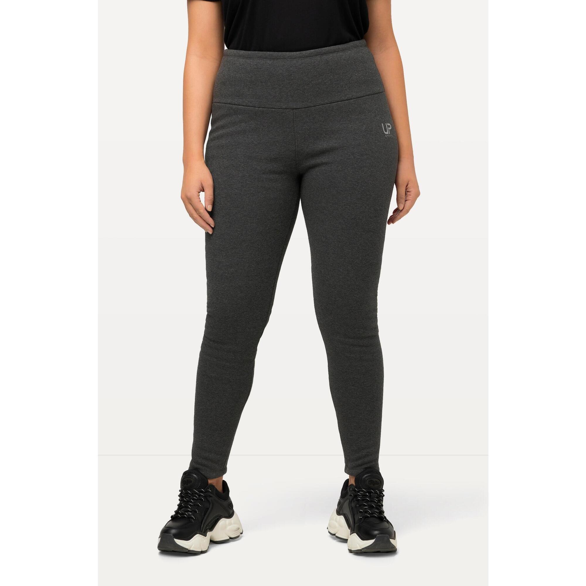 Ulla Popken - Femme Legging High Waist Doublure Fausse Fourrure - Legging - Gris - Decathlon