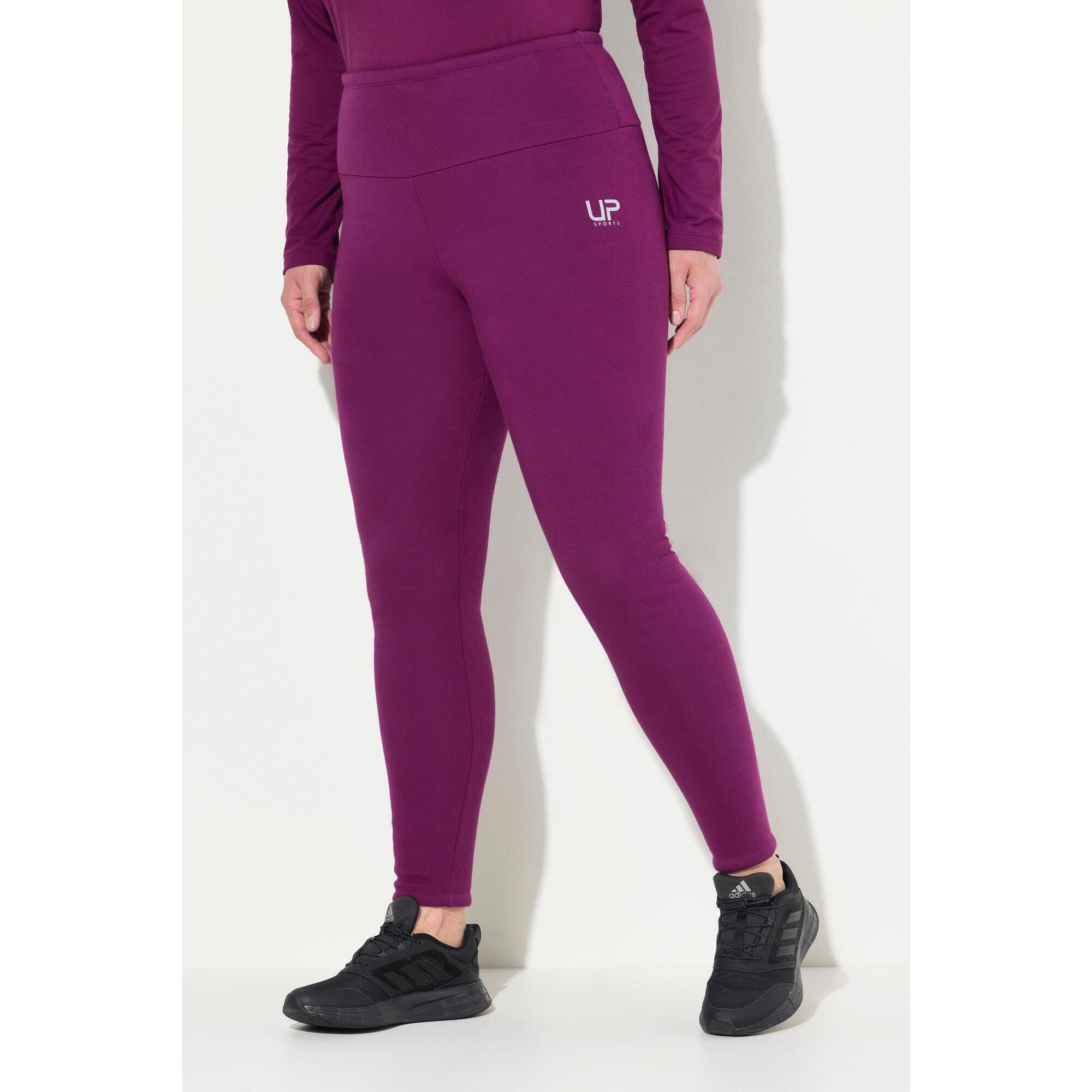 Ulla Popken - Femme Legging High Waist Doublure Fausse Fourrure - Legging - Rose - Decathlon