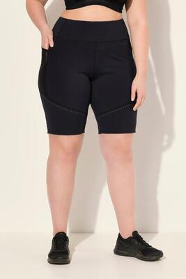 Dames legging-short sneldrogend gaatjespatroon zak