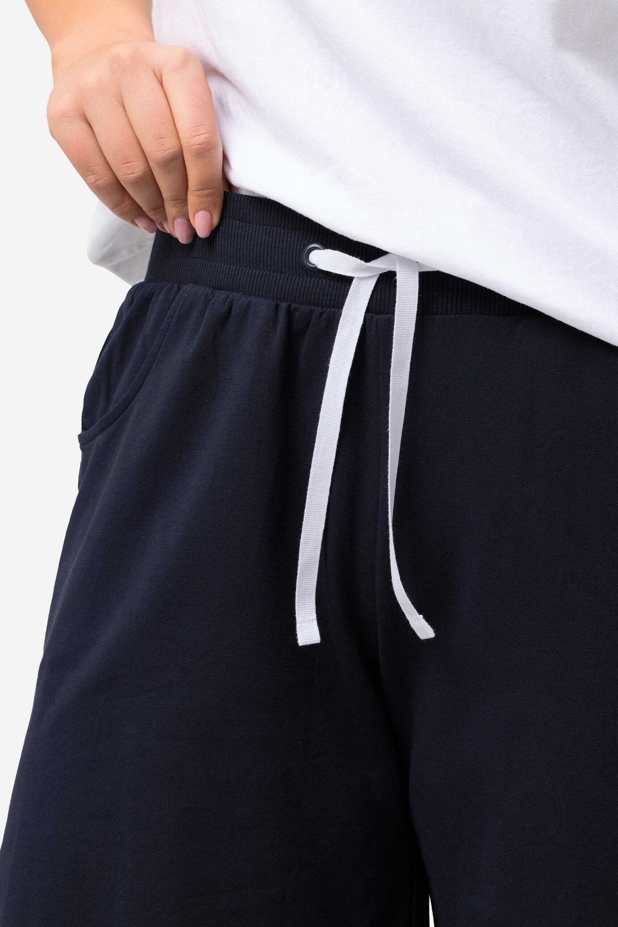 Femme Short en jersey à taille élastique. Jambe large et cordon 3/5